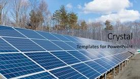  Presentation with solar energy - Presentation theme having ice innovation - solar energy panel background and a  colored foreground