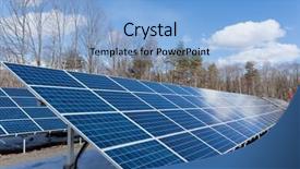  Presentation with solar panel - Beautiful slides featuring ice innovation - solar panel in countryside backdrop and a  colored foreground