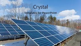  Presentation with perovskite solar cell - Slides consisting of ice innovation - solar panel station background and a  colored foreground