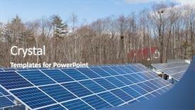  Presentation with solar system - Slide deck featuring ice innovation - solar panel system in countryside background and a  colored foreground