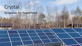  Presentation with solar system - Colorful slide deck enhanced with ice innovation - solar panel system backdrop and a  colored foreground