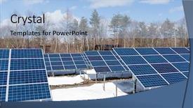  Presentation with solar power - PPT theme with ice innovation - solar power energy station background and a light blue colored foreground