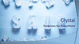  Presentation with fire ice design - PPT theme consisting of ice letters sale and ice background and a sky blue colored foreground