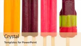  Presentation with lolly - Amazing presentation theme having ice pops backdrop and a blonde colored foreground