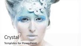  Presentation with winter ice - Presentation with ice-princess-christmas-winter-fairy background and a white colored foreground