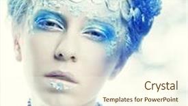  Presentation with princess - Beautiful presentation design featuring cristmass - ice-princess christmas winter fairy woman backdrop and a cream colored foreground