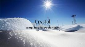  Presentation with meteorological weather station - Cool new presentation theme with alpine weather station backdrop and a light blue colored foreground