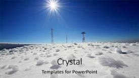  Presentation with alpine - PPT theme having alpine weather station background and a light gray colored foreground