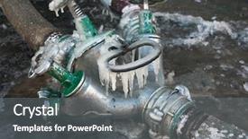  Presentation with fire service - Slides with emergency service fire hose safety background and a gray colored foreground