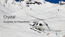  Presentation with mont blanc - Presentation with heli skiing helicopter mont blanc background and a  colored foreground