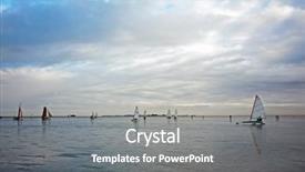  Presentation with sunset sailing - Audience pleasing slide deck consisting of ice sailing on the gouwzee backdrop and a gray colored foreground