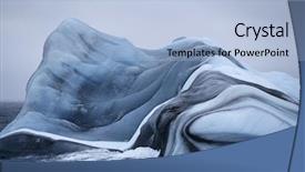  Presentation with sea water - PPT layouts having ice sculpture - antarctica scotia sea iceberg background and a light blue colored foreground