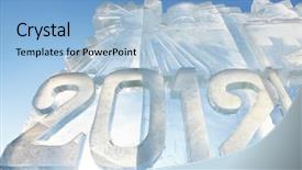  Presentation with fire and ice - Slide deck consisting of ice sculpture figures in 2012 background and a light blue colored foreground