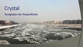  Presentation with danube - Amazing slide set having ice sheets float backdrop and a sky blue colored foreground