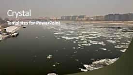  Presentation with danube - PPT layouts consisting of ice sheets float background and a gray colored foreground