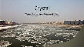  Presentation with danube - PPT theme with ice sheets float background and a light blue colored foreground