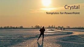  Presentation with skating - Theme consisting of ice skating in the countryside background and a lemonade colored foreground