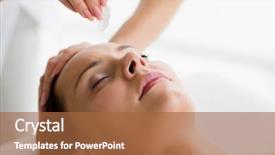  Presentation with massage therapy - Beautiful slide deck featuring ice therapy - cropped image of masseur giving backdrop and a  colored foreground