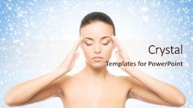  Presentation with winter ice - Slide set featuring ice therapy - spa portrait of young background and a lemonade colored foreground