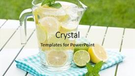  Presentation with lemonade - PPT layouts having ice water - homemade lemonade with fresh citruses background and a blonde colored foreground
