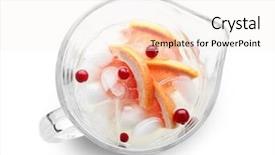  Presentation with lemonade - Colorful theme enhanced with ice water - tasty refreshing lemonade with grapefruit backdrop and a sky blue colored foreground