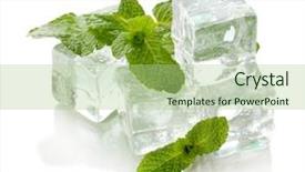  Presentation with mint - Beautiful slide deck featuring ice with mint isolated backdrop and a mint green colored foreground