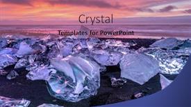  Presentation with iceberg - Slides enhanced with iceberg-along-the-shore background and a coral colored foreground