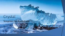  Presentation with iceberg - Beautiful slides featuring iceberg-along-the-shore backdrop and a light blue colored foreground