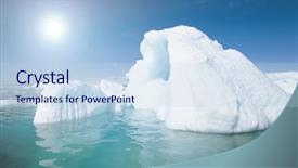  Presentation with earth science - Slide deck featuring iceberg and global warming background and a sky blue colored foreground