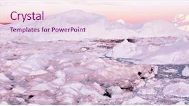  Presentation with iceberg - Slides enhanced with iceberg from glacier in arctic background and a pink colored foreground