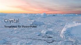  Presentation with climate change - Slide set enhanced with iceberg-from-glacier-in-arctic background and a light blue colored foreground