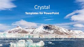  Presentation with north pole - PPT theme having iceberg-glacier-and-the-three background and a teal colored foreground