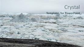  Presentation with global warming - Colorful presentation theme enhanced with iceberg-in-greenland-global-warming backdrop and a sky blue colored foreground