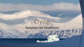  Presentation with iceberg - Colorful presentation theme enhanced with iceberg-in-isfjorden-svalbard backdrop and a soft green colored foreground