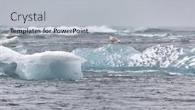  Presentation with iceberg - Slides having iceberg-in-the-sea background and a light gray colored foreground