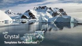  Presentation with iceberg - Cool new presentation theme with iceberg-in-the-waters backdrop and a ocean colored foreground