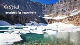  Presentation with montana - Audience pleasing slides consisting of iceberg-lake-in-glacier-park backdrop and a ocean colored foreground