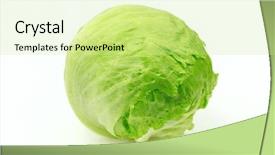  Presentation with iceberg - Presentation theme enhanced with iceberg-lettuce-on-white-background background and a soft green colored foreground