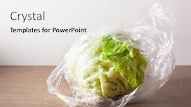  Presentation with salad packaging - Amazing presentation having iceberg-lettuce-salad-vegetable backdrop and a white colored foreground
