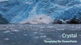  Presentation with iceberg - Cool new slide deck with iceberg on alaska backdrop and a ocean colored foreground