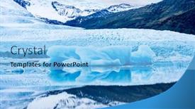  Presentation with cold water - Theme enhanced with icebergs-along-the-shore background and a light blue colored foreground