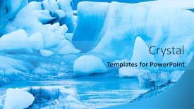  Presentation with cold water - Colorful slide deck enhanced with icebergs-along-the-shore backdrop and a light blue colored foreground