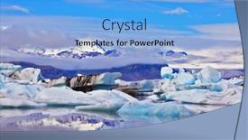  Presentation with lagoon - Theme having icebergs and ice floes of freakish forms are reflected in smooth water iceland in july ocean ice lagoon yokulsarlon background and a light blue colored foreground