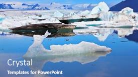  Presentation with iceland - PPT layouts with icebergs and ice floes of freakish forms are reflected in smooth water iceland in july ocean ice lagoon yokulsarlon background and a teal colored foreground
