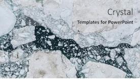  Presentation with climate change - Beautiful presentation featuring icebergs-drone-aerial-photo-top backdrop and a light gray colored foreground