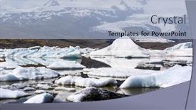  Presentation with lagoon - Slides enhanced with icebergs-in-fjallsarlon-glacial-lagoon background and a light blue colored foreground