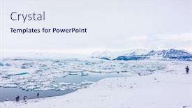  Presentation with lagoon - Cool new PPT layouts with icebergs-in-glacier-lagoon-iceland backdrop and a sky blue colored foreground