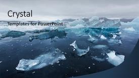  Presentation with shenandoah national park big meadows - Presentation design with icebergs in jokulsarlon glacial lagoon background and a light blue colored foreground