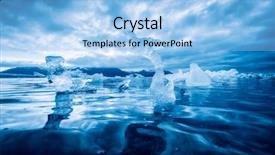  Presentation with lagoon - Presentation having icebergs in jokulsarlon glacial lagoon background and a light blue colored foreground