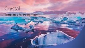  Presentation with lagoon - Slides with icebergs-in-jokulsarlon-glacial-lagoon background and a lemonade colored foreground